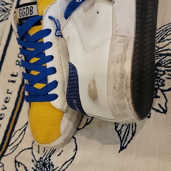 Golden Goose Superstar Sneaker Blue and Yellow Limited Edition Size 42 uk 8 - Picture 15 of 16